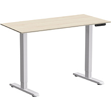 Стол с электроприводом WellDesk Prime 1300x675х18 белый/сосна аланд полярная (9191462+9072455)