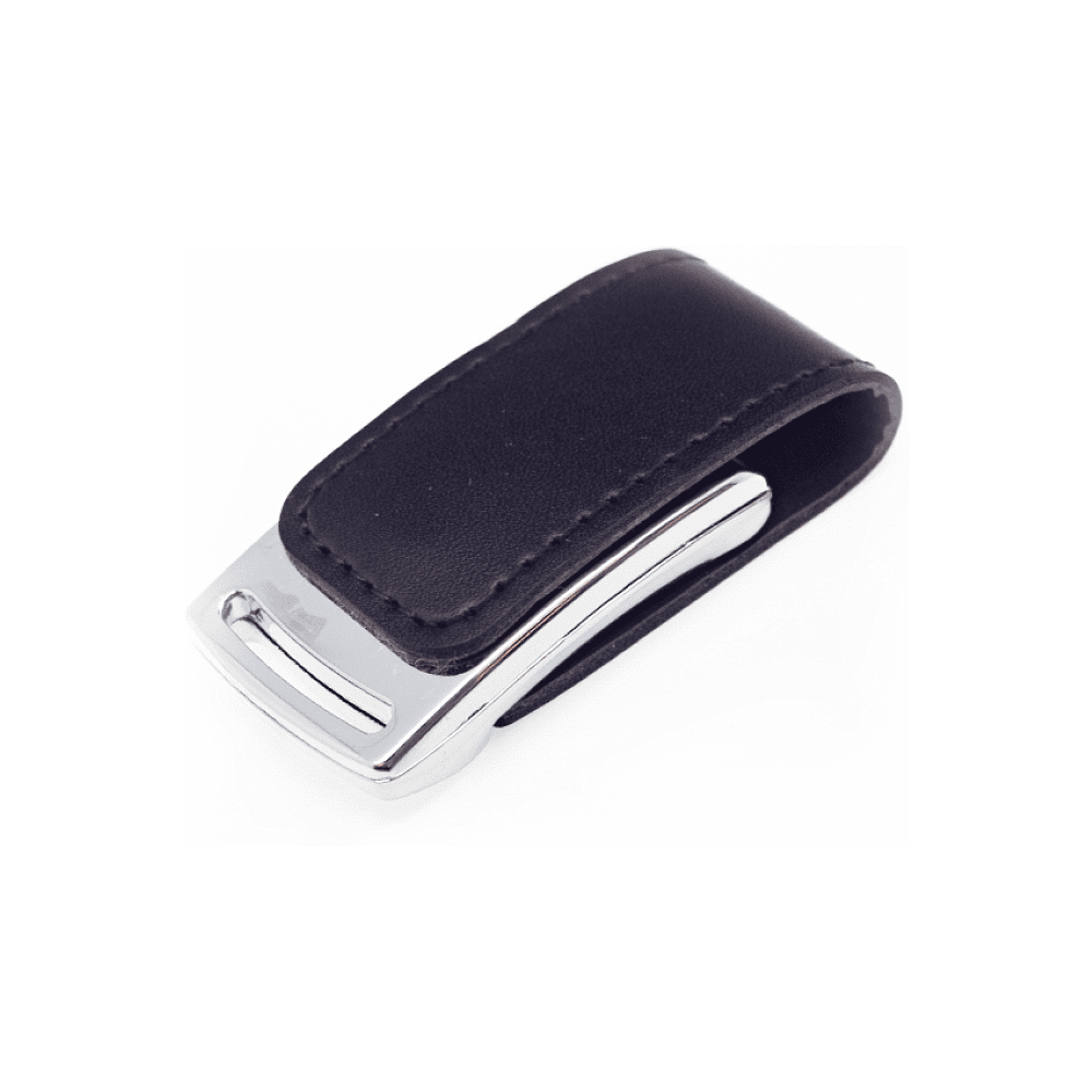 USB Flash 2.0 32 Gb VDL-014, метал, кож.зам., черный 