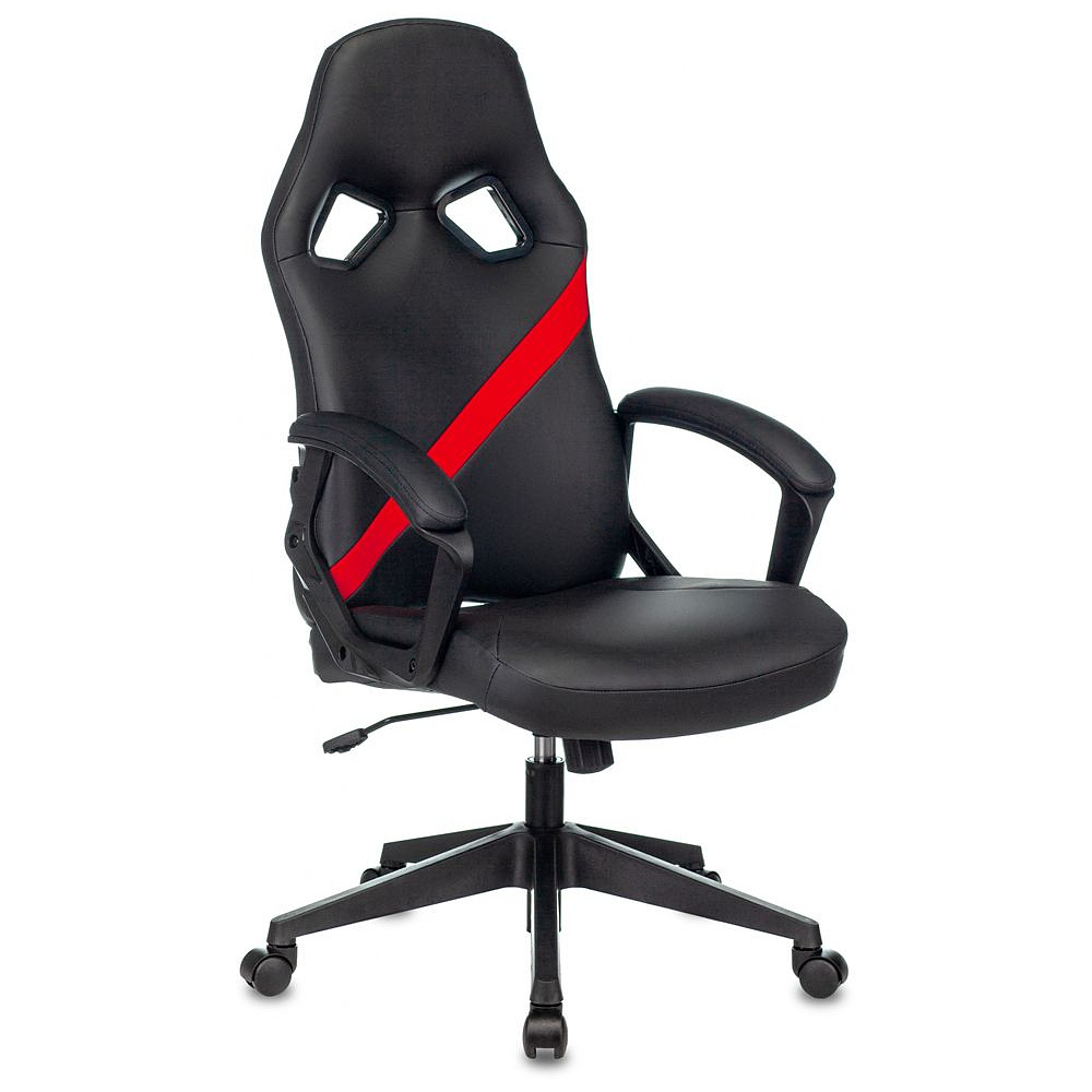 Кресло игровое "Zombie DRIVER", экокожа, пластик, черный, красный - 10