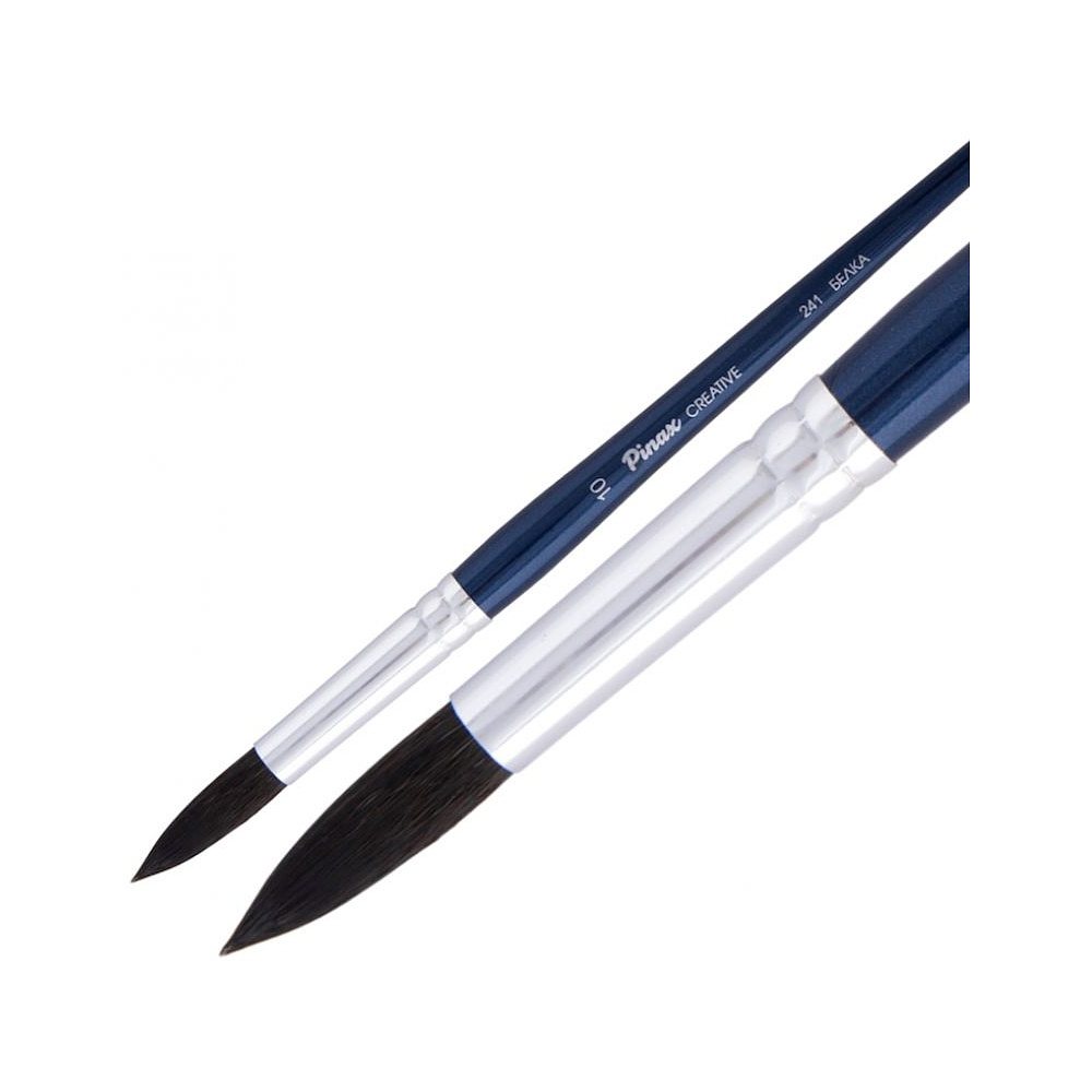 Кисть для рисования "Pinax CREATIVE №10", акварельная, синтетика имитация белки, круглая