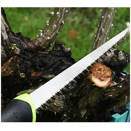 Пила-нож садовая Deli GS EDL580651, 170 мм, 8TPI, черный, зеленый - 11