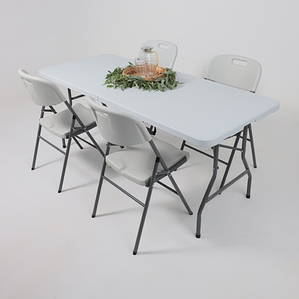 Стол складной 1800х755х730 мм, пластик, белый - 13