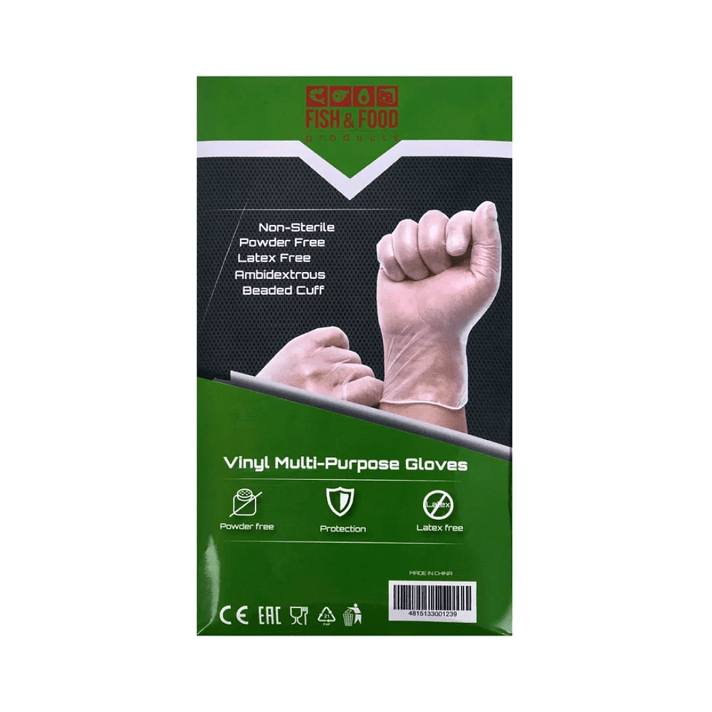 Перчатки виниловые одноразовые, р-р М, 100 шт/упак, прозрачный - 3