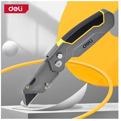 Нож строительный Deli YS EDL006Z, 19 мм, складной, трапеция - 2