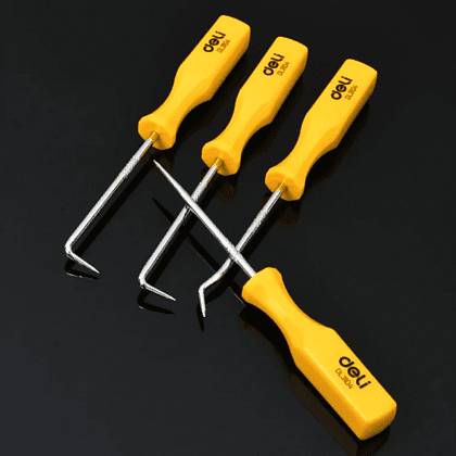 Набор крючков для слесарных работ Deli YS EDL3104, 4 шт, пластиковая рукоятка - 4