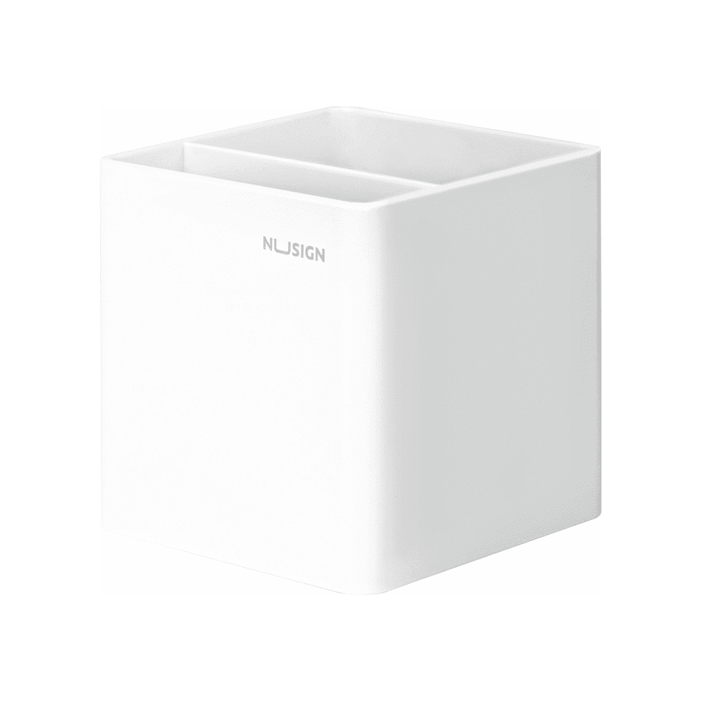 Подставка для ручек "Nusign", пластик, 2 деления, белый