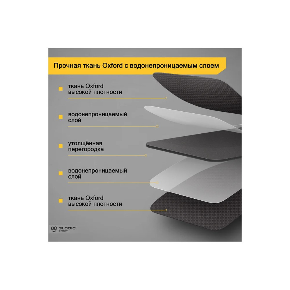 Сумка для инструментов Deli YS EDL430013, 310х170х220 мм, ткань Oxford, черный, желтый - 10