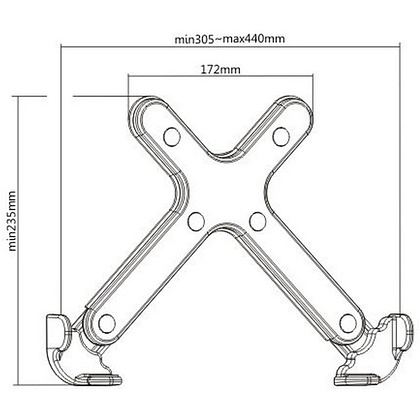 Крепление для ноутбука NBH-5, черный - 6