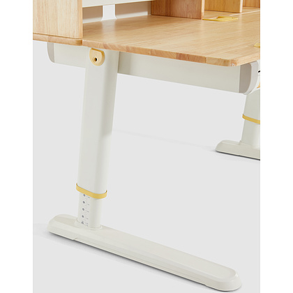 Стол Ergosmart регулируемый Galleon, 1200х700х(520-760) мм, гевея беленая, с книжной полкой - 12