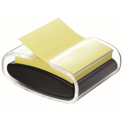 Диспенсер для бумаги "POST-IT PRO-B-1SSCY-R330", пластик, черный + 1 блок бумаги для заметок