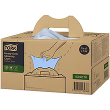 Материал нетканый "Tork Premium" повышенной прочности в салфетках, W7, 120 шт/упак, голубой (530276)