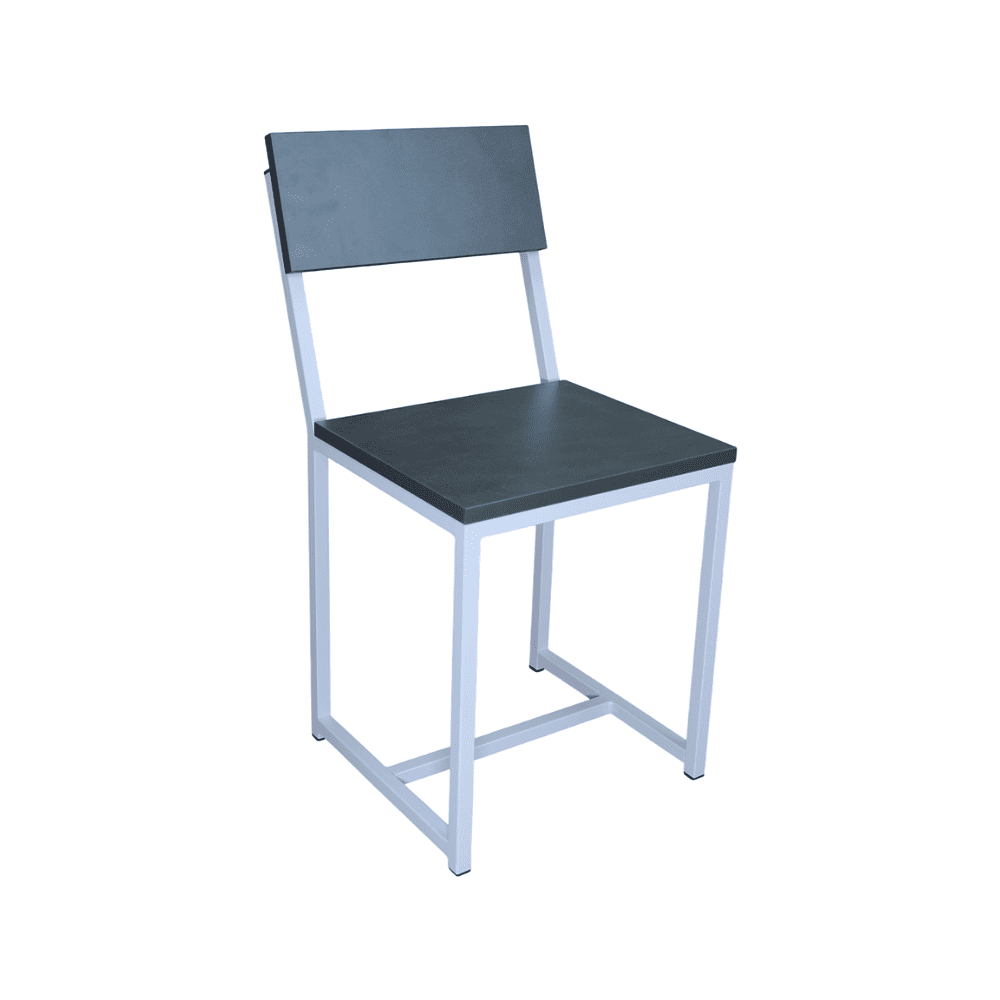 Стул ALLERD RION, металл, ЛДСП, белый муар, Металл Бруклин