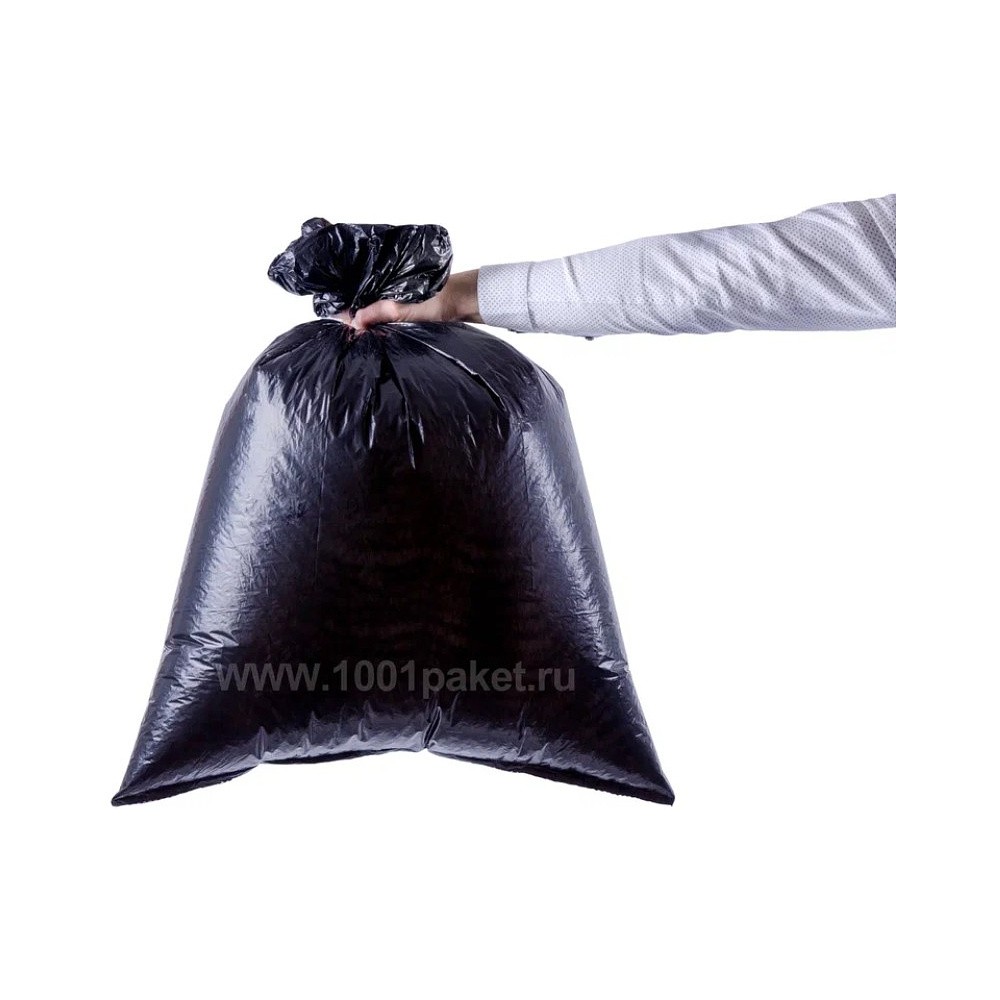 Мешки для мусора Ромашка Броня, 180 л, ПВД, 60 мкм, 90х110 см, 10 шт/рулон, черный - 2