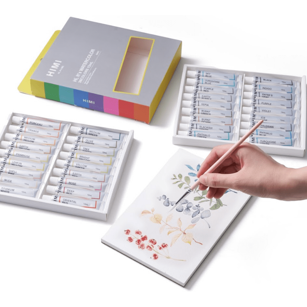 Краски акварельные "Himi Miya", 36 цветов, тубы - 5