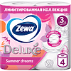 Бумага туалетная "Zewa Deluxe", 3 слоя, 4 рулона - 3