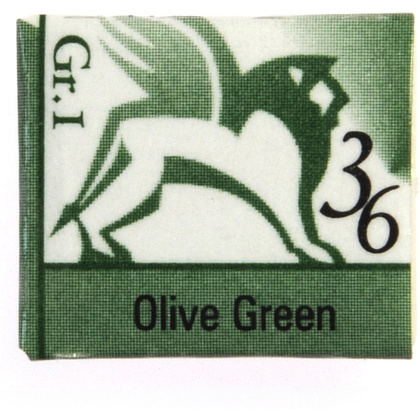 Краски акварельные "Renesans", 36 зеленый оливковый, кювета
