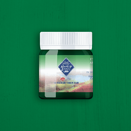 Краски гуашевые "Мастер-класс", 717 зеленая светлая, 40 мл, банка - 2