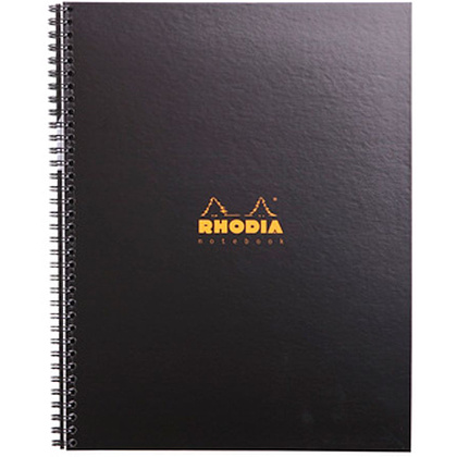 Блокнот "Rhodia", А4+, 80 листов, линейка, черный