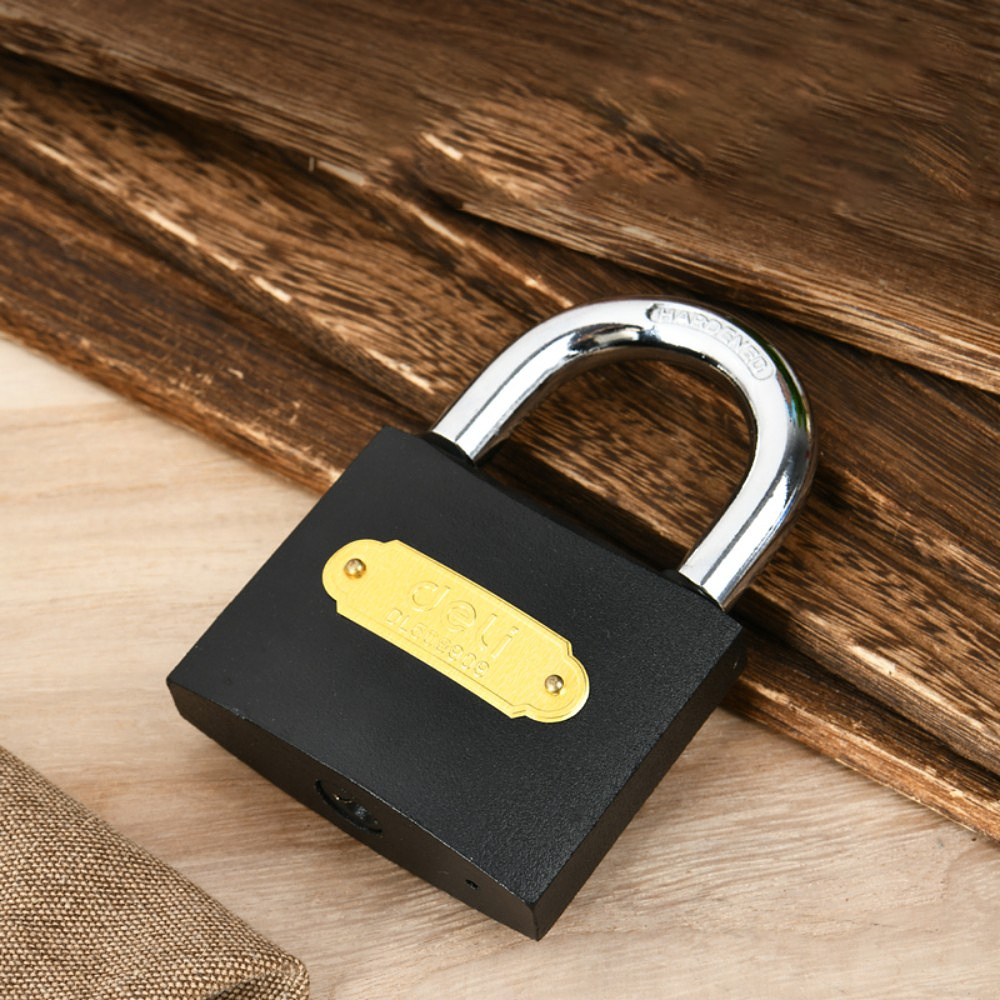 Замок навесной Deli YS EDL508909, 75 мм, автомат, 3 ключа, защита от влаги - 4