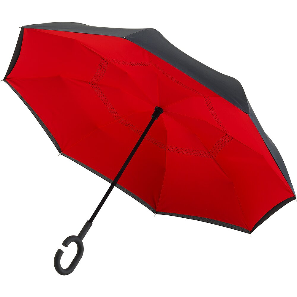 Зонт-трость "RU-6", 107 см, черный, красный - 2