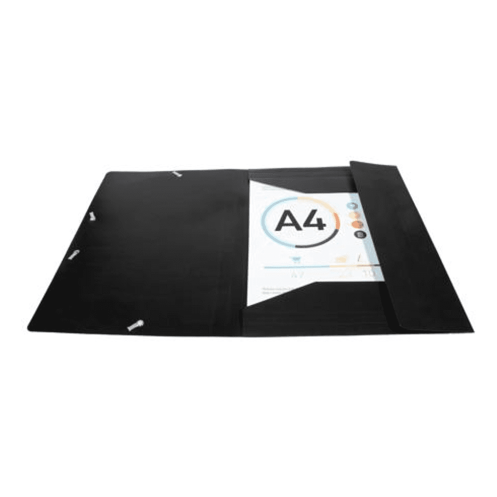 Папка на резинках "Exacompta", A4, 15 мм, полипропилен, черный - 3