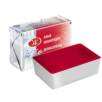 Краски акварельные "Белые ночи", 385 алый хинакридон, кювета