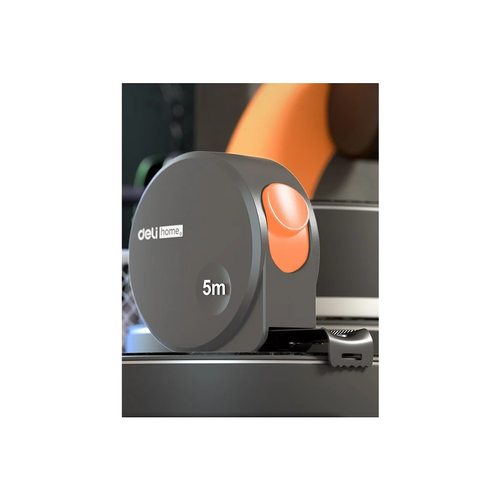 Рулетка Deli HS HT8519C, 5 м х 19 мм, Soft Touch, оранжевый - 2