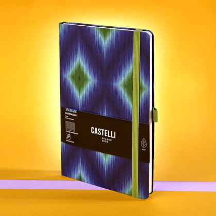 Блокнот "Ikat blue emerald", А5, 96 листов, фиолетовый, зеленый - 5