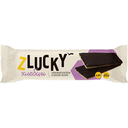 Хлебцы "Z Lucky" злаковый коктейль в темной глазури, 35 г