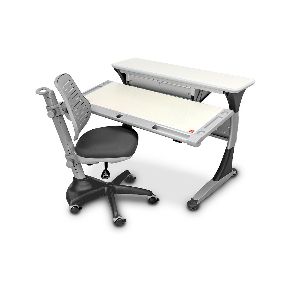 Кресло детское Comf-Pro С3 317 Chair, пластик, ткань, серый, пластик, корпус черный, серый, с чехлом салатовым - 9