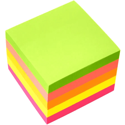 Бумага для заметок на клейкой основе "Yesli:", 51x51 мм, 400 листов, ассорти неон