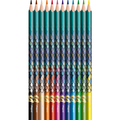 Цветные карандаши "Dragon", трехгранные, 12 штук  - 2