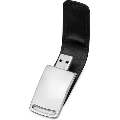 USB Flash накопитель 3.0 64 Gb VDL-014, металл, кожзам, черный  - 3