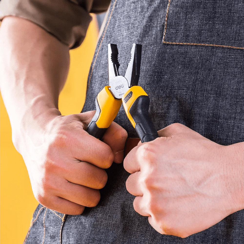 Плоскогубцы Deli YS EDL2006Z, 160 мм, 2-х компонентные рукоятки - 7