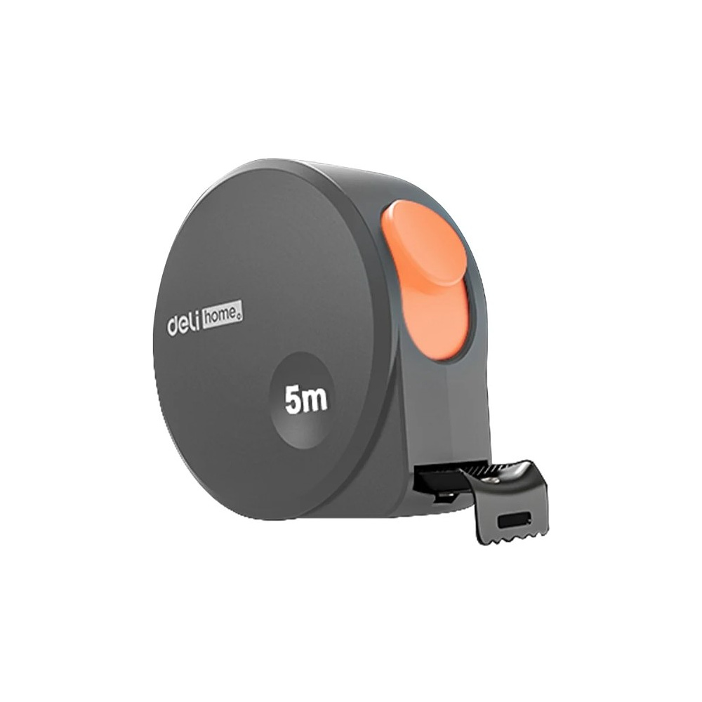 Рулетка Deli HS HT8519C, 5 м х 19 мм, Soft Touch, оранжевый