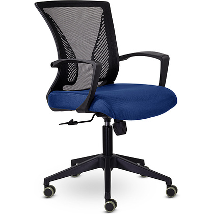 Кресло для персонала Энжел СН-800 "СР TW-01/Е53-К", ткань, сетка, пластик, темно-синий