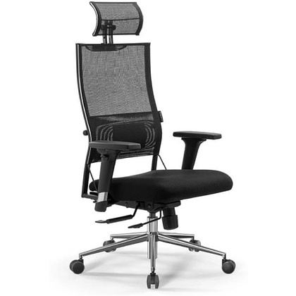 Кресло компьютерное ErgoLife SynchroSit Air-180 B2-311D, ткань, сетка, черный