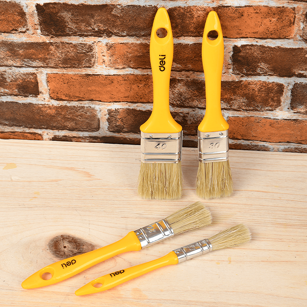 Кисть малярная Deli YS EDL509139, плоская, 4"-100 мм, смешанная щетина - 3