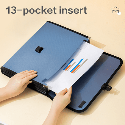 Портфель на 13 делений Deli, пластик, ассорти - 7