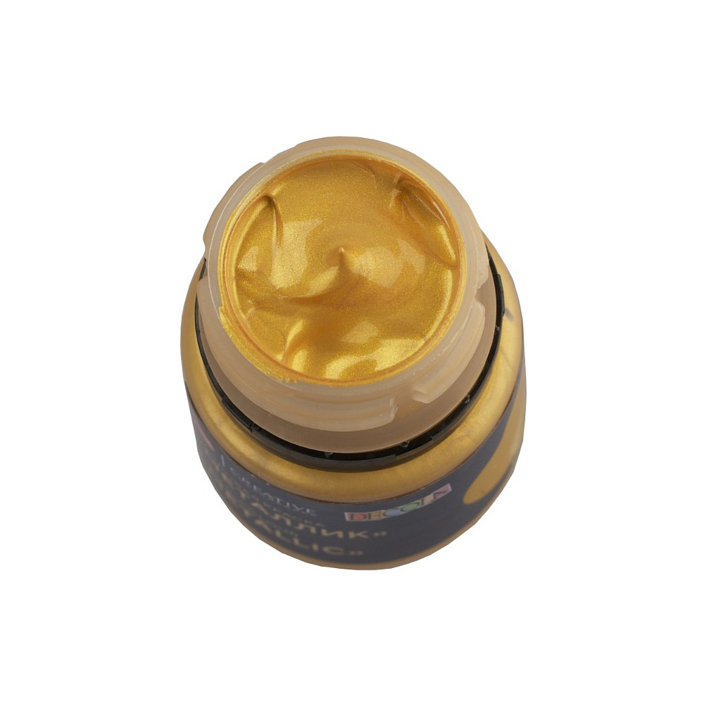 Краска акриловая металлик "Декола", 973 золото майя, 20 мл., банка - 7