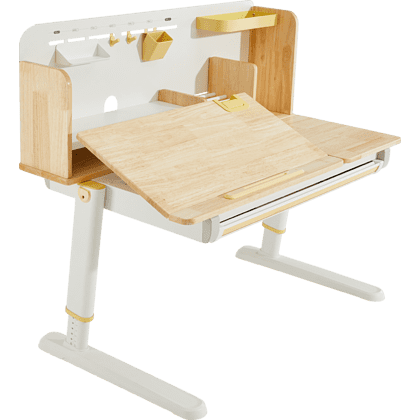 Стол Ergosmart регулируемый Galleon, 1200х700х(520-760) мм, гевея, с книжной полкой