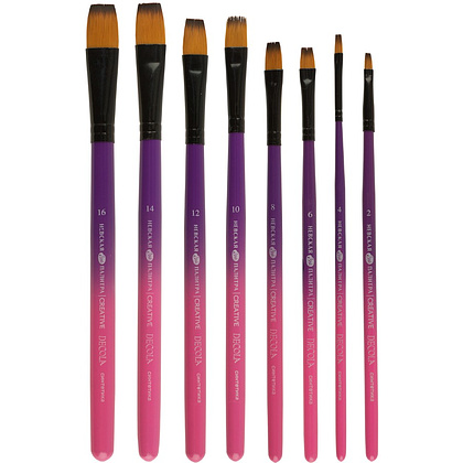 Кисть "Decola", двухцветная, синтетика, плоская, №10 - 2