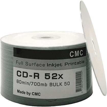 Диск CD-R, 700Mб, 52x, CMC Printable, 50 шт