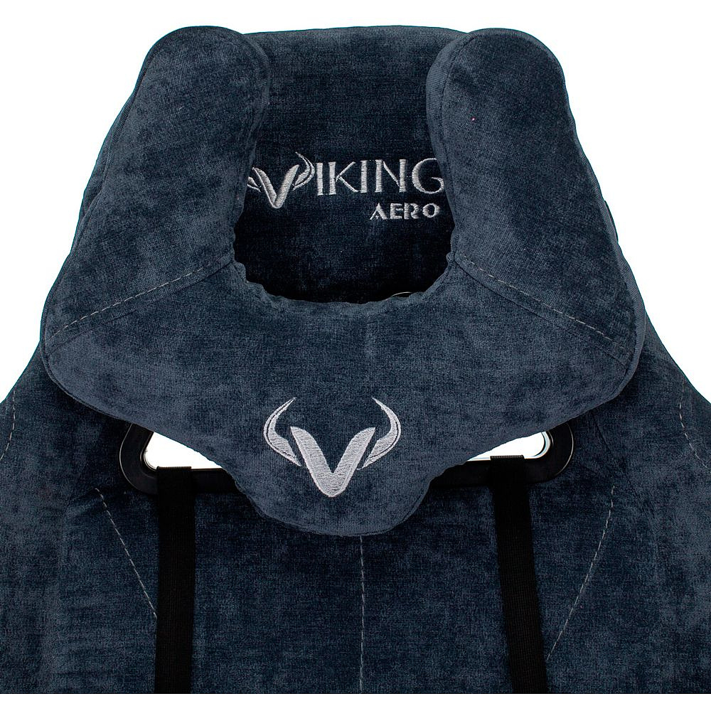 Кресло игровое Zombie "VIKING KNIGHT Fabric", ткань, металл, синий - 15