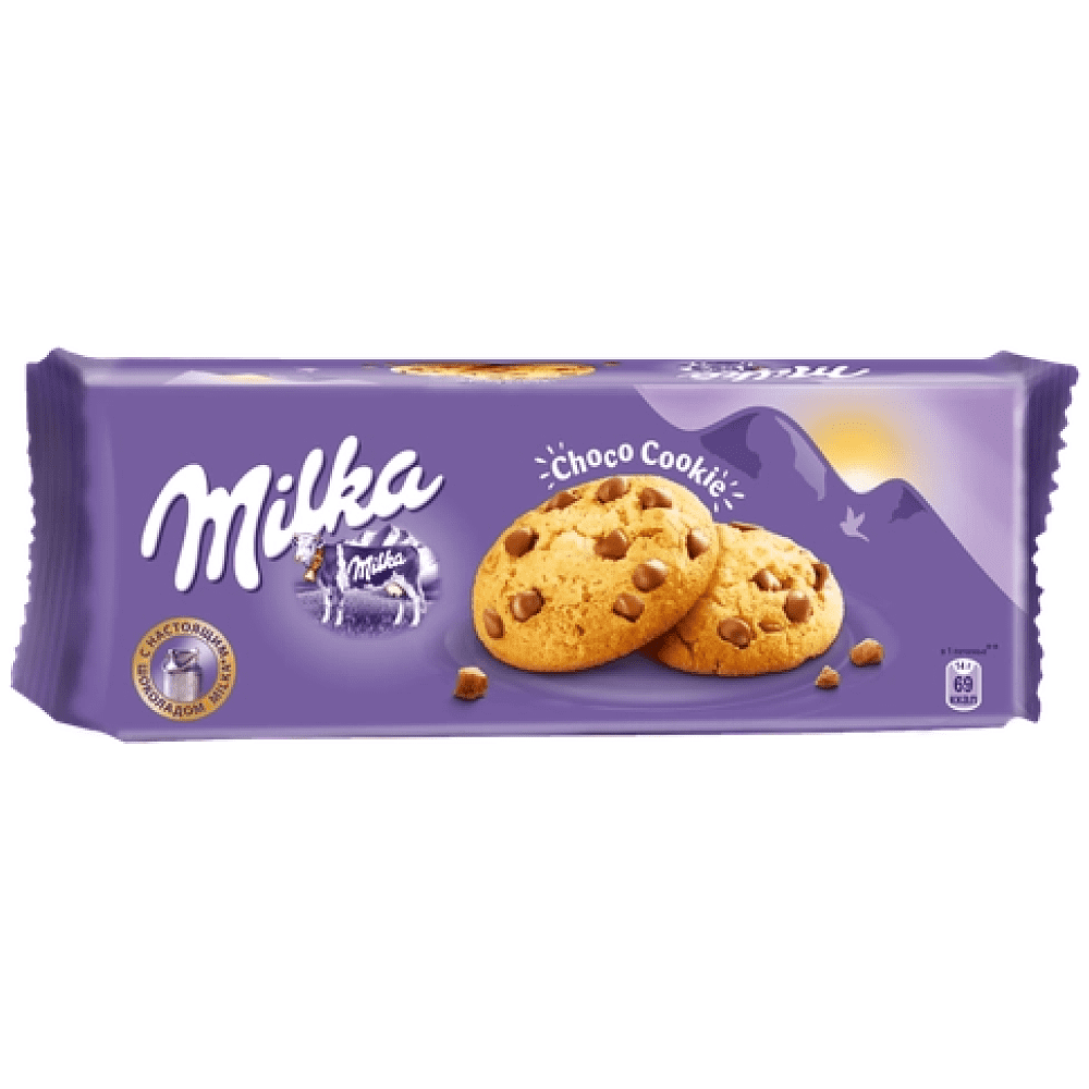 Печенье "Milka", с кусочками молочного шоколада, 168 г