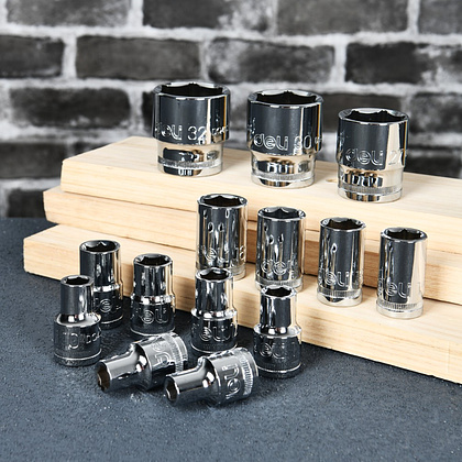 Головка торцевая шестигранная Deli YS EDQ4027 1/2", 27 мм, серебристый - 3