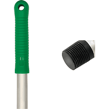 Ручка для МОПа алюминиевая с резьбой, 130см, d=22мм, зеленый