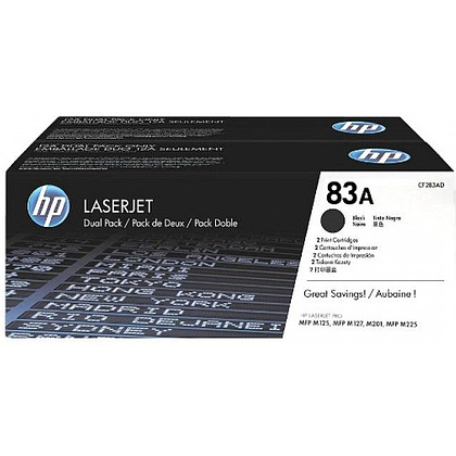 Картридж HP "83A LaserJet Pro", 2x1500 стр, черный