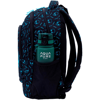 Рюкзак школьный "Neon Ufo", черный  - 3