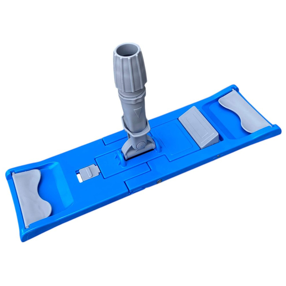 Держатель для мопов с зажимами, 40 см, серый, синий - 2